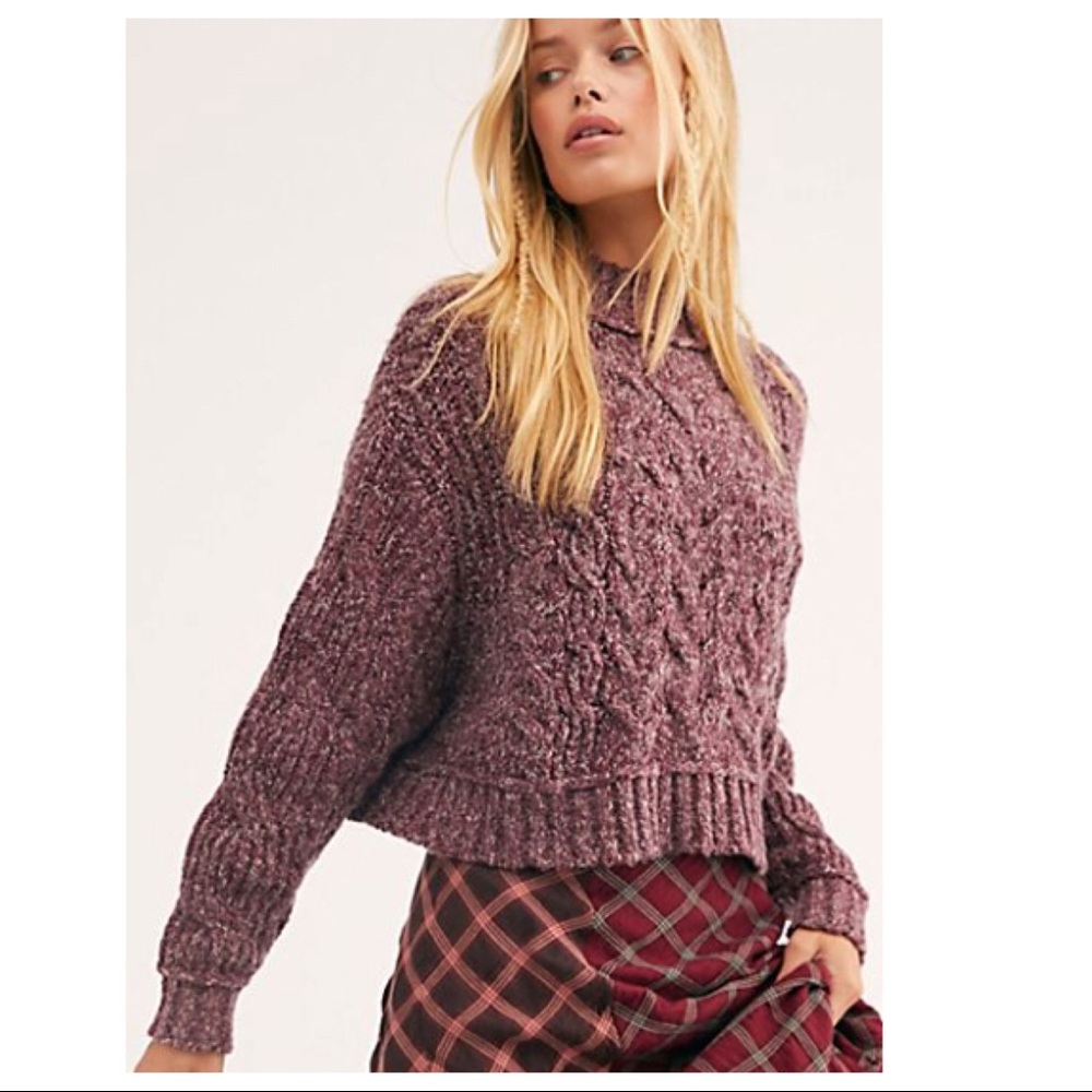 FREE PEOPLE BOHO PULLOVER CHUNKY KNIT SWEATER A2C - Picture 13 of 15